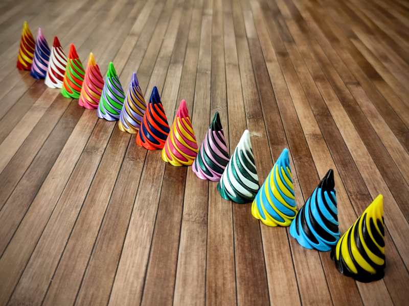Spiral fidget cone